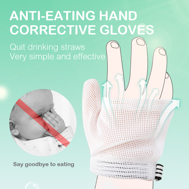 Teething Mitten Baby - Gants anti-manger pour bébé, filet respirant,