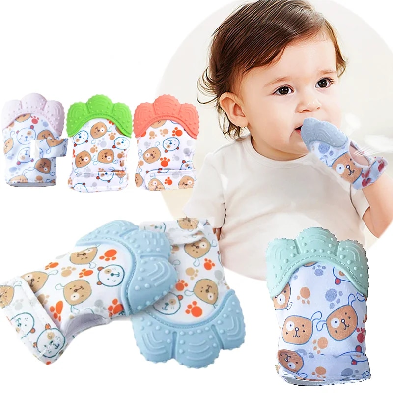Teething Mitten Baby - Mitaines de dentition pour bébé imprimées